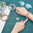 thumbnail image 6 of 24Pcs 2 Colors Steel Wire Spring Chains Stretch Bracelets Set Guitar String Coil Bracelets for Women Golden & Stainless Steel Color Inner Diameter: 2-1/8 inch(5.4cm) 12Pcs/color, 6 of 6