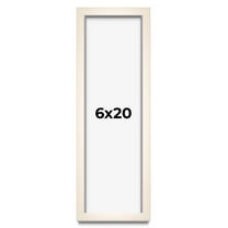 6x20 Frame White Wheat Solid Wood Picture Frame | Moulding Width 0.75 Inches | Interior Depth 0.5