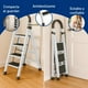 thumbnail image 3 of Escalera Plegable Multifuncional Bluelander, Tubular 4 Peldaños, Antideslizante, Blanco, 3 of 5