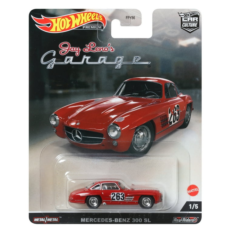 Hot Wheels Premium Car Culture Team Transport - 1:64 Scale Euro Hauler With Mercedes-Benz 300 SL