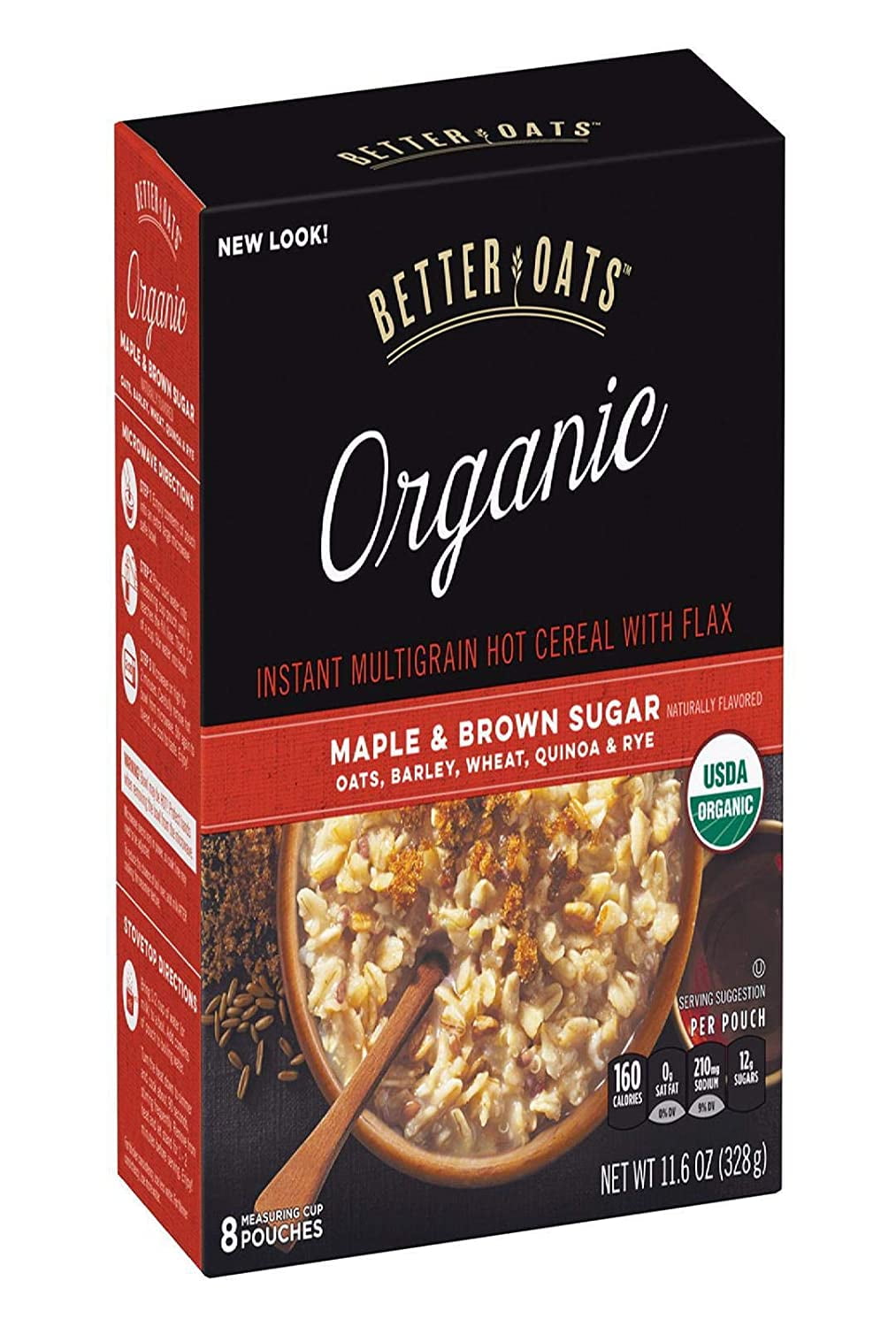 Better Oats Raw Pure & Simple Organic Maple & Brown Sugar Instant