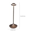 thumbnail image 3 of Lámpara de mesa táctil moderna | Luz nocturna de metal con diseño OVNI | Barra de luz suave LED | Brillo ajustable | Acabado dorado o gris | 12x4.33 pulgadas | Acento de decoración del hogar, 3 of 8