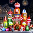 thumbnail image 1 of Castillo de caramelos gigante ZPISF inflable navideño de 4 m de altura con luz, 1 of 7