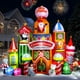 thumbnail image 1 of Castillo de caramelos gigante ZPISF inflable navideño de 4 m de altura con luz, 1 of 7