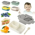 thumbnail image 1 of Dvkptbk Bento Adult Lunch for Older Kids - Leakpoof 47 Oz 3-Compartment Containers for Adults And Teens, Built-In Utensil Set, Ideal for Balanced Eating, 1 of 9