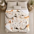 thumbnail image 5 of Whimsical Ghosts fantasy character Hats autumn celebration, Warm Flannel Blanket for Living Room and Family Room, Festive autumn celebration Scene, Art Lovers autumn celebration Gift, 5 of 9