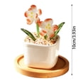 thumbnail image 3 of Personalized Mini Birth Month Flower Pot, Small Ceramic Vase Table Decor with Colorful Floral Design, Cute Indoor Home Desk Decoration for Living Room Office, Mother's Day Gift for Women Mom, 3 of 5