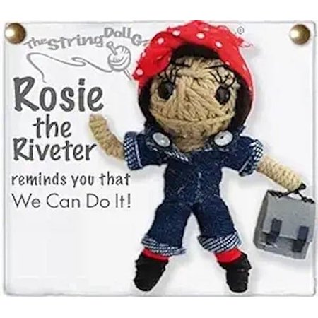 Handmade Rosie The Riveter String Doll KSD-0103
