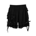 thumbnail image 5 of inhzoy Women's Lolita Maid Ruffle Shorts Tiered Bloomers Panties Booty Shorts Pettipants Black S, 5 of 7
