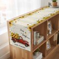 thumbnail image 6 of Table Runners 72 Inches Long Dress Scarves, Sunflower Truck Farmhouse Kitchen/Dining Table Runner, Coffee Tablerunners, Elegant Yellow Floral Summer Botanical 16x72 Inch, 6 of 9
