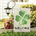 thumbnail image 3 of St. Patrick's Day Yard Flags Holiday Garden Flag Green Polka Dots Shamrock Clover Welcome 6 Outdoor Flags 12.5''×18'' Linen Vertical Double Sided Yard Flags for Home,Farmhouse Outdoor Decor, 3 of 4