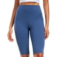 thumbnail image 4 of Cadmus 4 Pack Biker Yoga Shorts 12" Inseam with Pockets for Women,High Waisted Athletic Running Workout Gym Shorts, 4 of 10