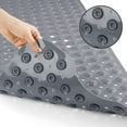 thumbnail image 2 of Bath Mat Non Slip with Suction Cups and Drain Holes | Shower Mat Anti Mould Machine-Washable Bath Mats for Bathtub | 100x40 cm Rubber Bathtub Mat for everyone (Grey), 2 of 5