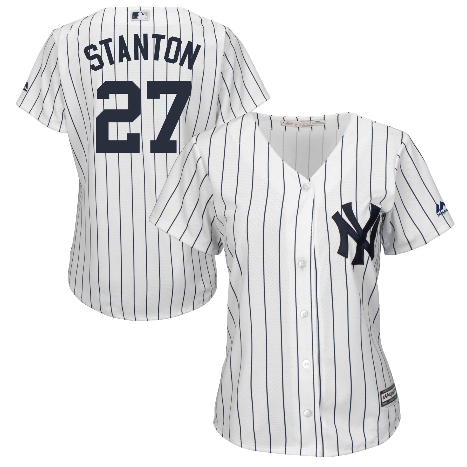 Giancarlo Stanton New York Yankees Majestic Women's Cool Base Player Jersey - White ...