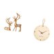 thumbnail image 5 of Escultura de ciervo, estatua, adorno de mesa, figura de reno, reloj de pared, resina, madera, moderno, adecuado para sala de estar, dormitorio, regalo, 5 of 8