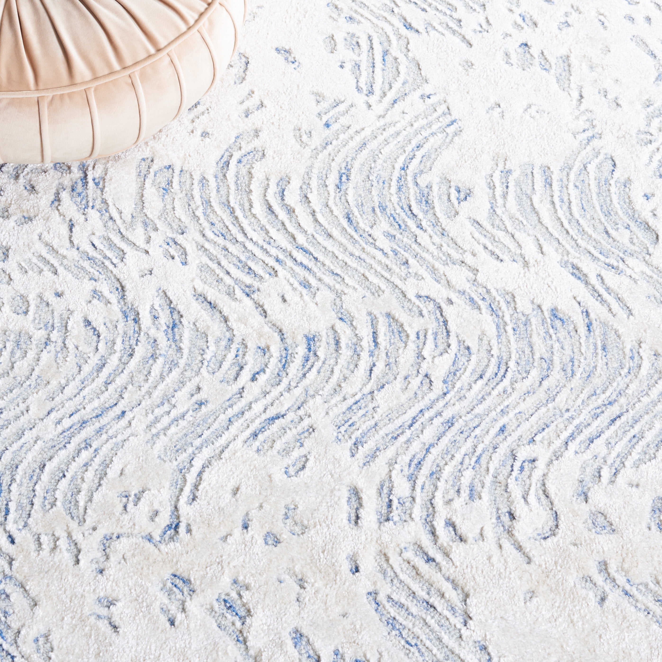 SAFAVIEH Glamour Tashi Abstract Area Rug, Blue/Ivory, 8' x 10'