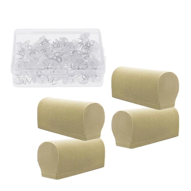 Cubiertas de Reposabrazos de Sofá para Hogar con Niños y Mascotas Beige