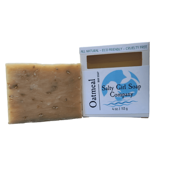Goat Milk Soap Bar Unscented Oatmeal Soap Bar Natural Skin Care by Salty girl soap co