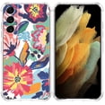thumbnail image 1 of Blue Flower Case for Samsung Galaxy S23 Plus,Aesthetic Colourful Floral Plant Case for Men Women,Unique Soft TPU Bumper Case Cover, 1 of 5