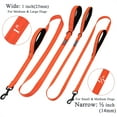 thumbnail image 5 of VIVAGLORY Dog Leash with Double Handle, Reflective Nylon Lead, Small, Orange, 5 ft, 5 of 6