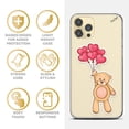 thumbnail image 4 of Case Yard iPhone-12/12-Pro Case Clear Soft & Flexible TPU Ultra Low Profile Slim Fit Thin Shockproof Transparent Bumper Protective Cover Drop Protective Cell Phone Cases (Balloons and Teddy), 4 of 8