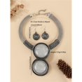 thumbnail image 3 of Aluminum Wire Jewelry Resin Round Bead Necklace and Earring Set for Women Colorful Fashion Costume Accessory for Weddings Parties Everyday Wear, 3 of 3