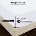 thumbnail image 5 of Shubozy Ultra-Soft Brushed Microfiber  Fitted Sheet - 15" Deep Pocket, Breathable & Cooling Bottom Sheet, Wrinkle & Fade Resistant (White) White,King, 5 of 7