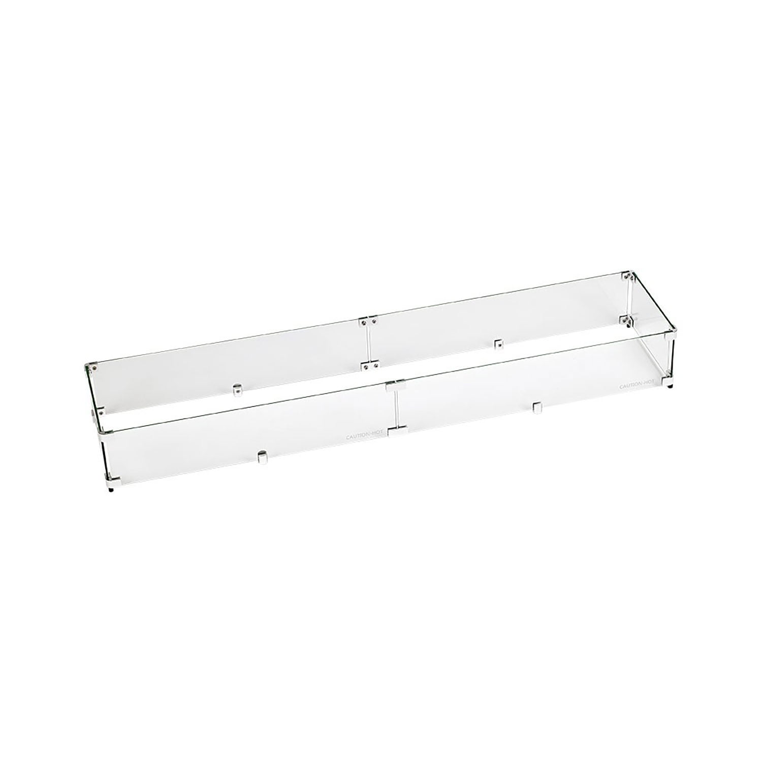 American Fireglass Fire Pit Glass Wind Guard, Linear, 53 ...