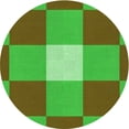 thumbnail image 1 of Ahgly Company Machine Washable Indoor Round Transitional Olive Green Area Rugs, 3' Round, 1 of 7