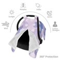 thumbnail image 3 of Car Seat Cover Baby - Winter With Snowflakes Breathable Infant Car Seat Cover for Baby Carseat, Lightweight Comfort Baby Essentials Must Haves Newborn Stuff for Girl Boy, 3 of 7