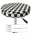 thumbnail image 4 of Naloa Black and White Checkerboard Round Bar Stool Cushion Cover 12-14 inch, Fits Kitchen, Office, Restaurant Chairs - 14 inch, 4 of 7