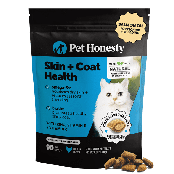 Dual Texture Skin & Coat Health Supplement for Cats (Chicken Flavor) - 10.5oz