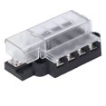 thumbnail image 1 of Fuse Box, Erosion Resistant Explosion Proof 1 in 4 Out PC Insulated Transparent Dust Proof Cover Blade Fuse Box  for Portable Refrigerators Chargers, 1 of 7