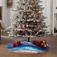 thumbnail image 4 of Balery Starry Night Ocean View Printed Christmas Tree Skirt , Merry Christmas Party Christmas Tree Decoration,Adjustable Tree Skirt-30", 4 of 6