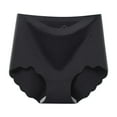 thumbnail image 2 of YWDJ Lightweight High Waist No Show Fashion Briefs Comfortable Cotton High Waist Underwear Sexy Panties Black XL, 2 of 3