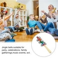 thumbnail image 5 of 6pcs Hand Jingle Bells, Hand Bell Handheld Wrist Bells Sleigh Bells Wooden Hand Instruments with 10 Bells Christmas, 5 of 5