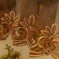 thumbnail image 7 of Sunyuer 2pcs Golden Embroidery Hollow Transparent Curtains, Garden Flower Pattern Reference Living Room Bedroom Balcony Dining Room Study Villa Hall Home Decoration, Sheer Curtains For Living Room, 7 of 7