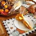 thumbnail image 6 of Fall Placemats Set of 4 Harvest Pumpkin Place Mats Thanksgiving Placemat Sunflower Back Plaid It's Fall Y'all Table Mats for Dining Kitchen Table Holiday Dinner Party Home Fall Decorations 13x19, 6 of 8