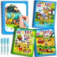 thumbnail image 1 of Libro de agua mágico para niños juguetes de dibujo Montessori con bolígrafo de pintura juguetes para bebés de 2 a 4 años, 1 of 4