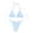 EQ43_Light Blue, variant on IYYVV Women's Bikini Set Solid Color Two Piece Swimsuit Halter Top Side Tie Bottom Bathing Suit Gray M