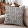 thumbnail image 4 of 20x20 Modern Square Throw Pillow Covers, Set of 2 for Enhancing Sofa & Couch Décor – Gray White, 4 of 7