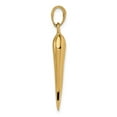 thumbnail image 2 of 14k Yellow Gold Solid Polished Large Size 3-D Italian Horn Charm Pendant, 2 of 4