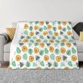thumbnail image 1 of Fotbe Tiger Leaves Manta de Franela con Estampado, Manta Ultrasuave para Cama, Sofá, Auto, Hipoalergénica y Antibolitas-40"x30", 1 of 6