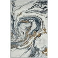 thumbnail image 3 of LUXE WEAVERS Marble Effect Abstract Blue 2x3 Area Rug for Living Room, 3 of 9