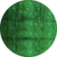 thumbnail image 1 of Ahgly Company Indoor Round Oriental Green Industrial Area Rugs, 6' Round, 1 of 4