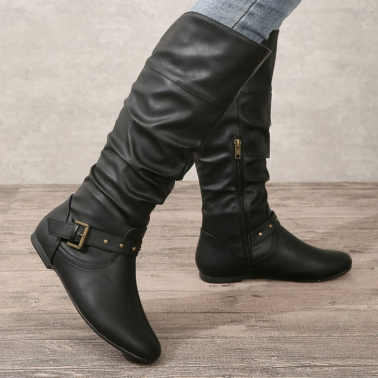 ZHAGHMIN Tall Boots for Women Fall 2023 Vintage Leather ZHAGHMIN Tall Boots for Women Fall 2023 Vintage Leather