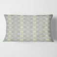 thumbnail image 2 of Designart Golden Cornflower Pattern' Mid-Century Modern Throw Pillow - 12x20, 2 of 2