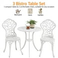 Topeakmart 3Piece Cast Aluminum Patio Bistro Table Set Outdoor