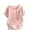 Pink, variant on Taqqpue Cotton Linen Tops for Women Loose Fit Casual Roll Up Short Sleeve T-Shirt Trendy Cute Floral Print Blouse Crew Neck Buttons Shirts