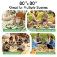 thumbnail image 5 of 2 In 1 Tote Picnic Blanket Greencheck 80''x80'' Large Capacity Outdoor Camping Mat, 5 of 8